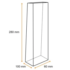 Cerf Dellier Lot sachets transparents fond plat - 100x60x280mm (x50) Best