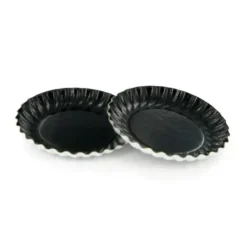Cerf Dellier Mini assiette carton ronde noire 88 mm (x100) Clearance