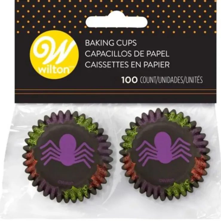 Cerf Dellier Mini caissette cupcake araignée Wilton (x100)