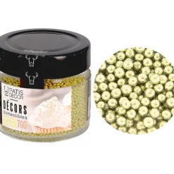 Cerf Dellier Mini perles dorées comestibles Ø 2 mm 70 g Outlet