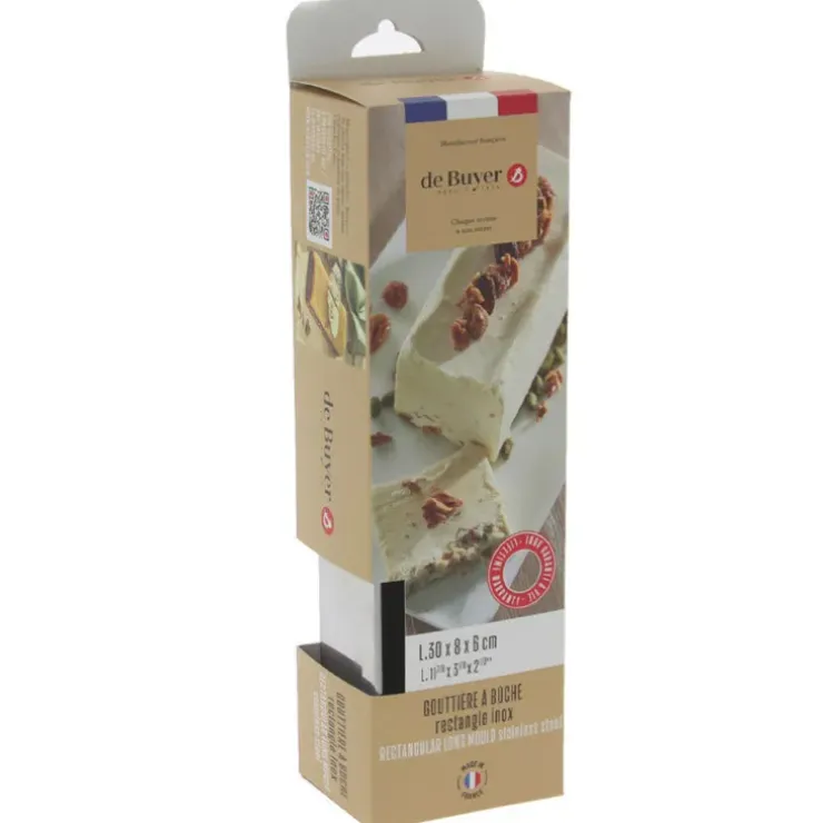 Cerf Dellier Moule à bûche carré 30 x 8 cm De Buyer Hot