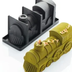Cerf Dellier Moule à bûche silicone Train Pavoni New