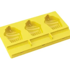 Cerf Dellier Moule à esquimaux silicone Cupcake + 50 bâtons
