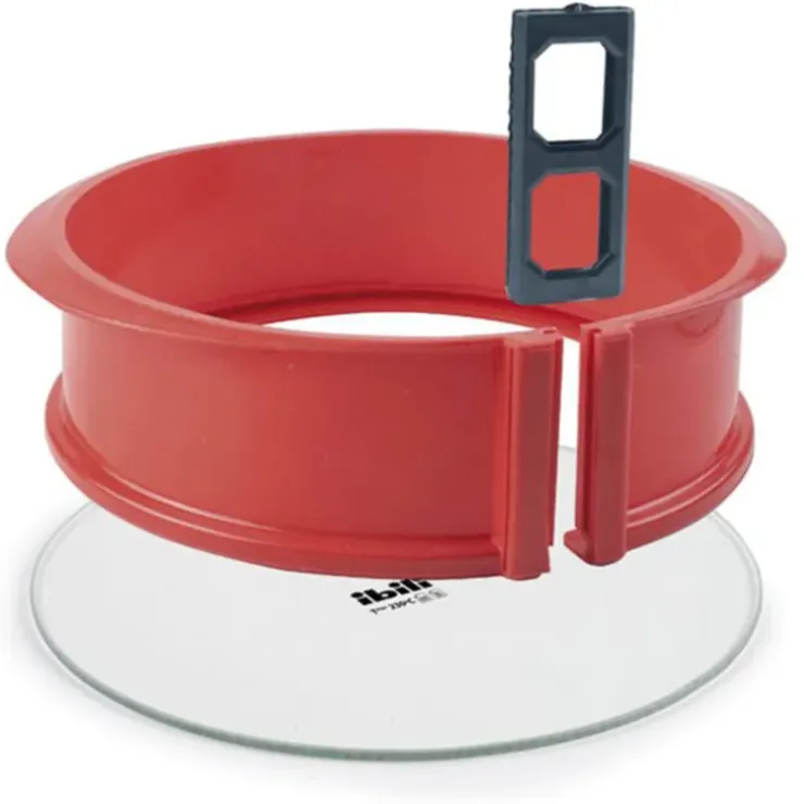 Cerf Dellier Moule à manqué démontable rond silicone base en verre 22,5 cm Discount