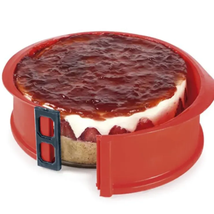 Cerf Dellier Moule à manqué démontable rond silicone base en verre 22,5 cm Discount
