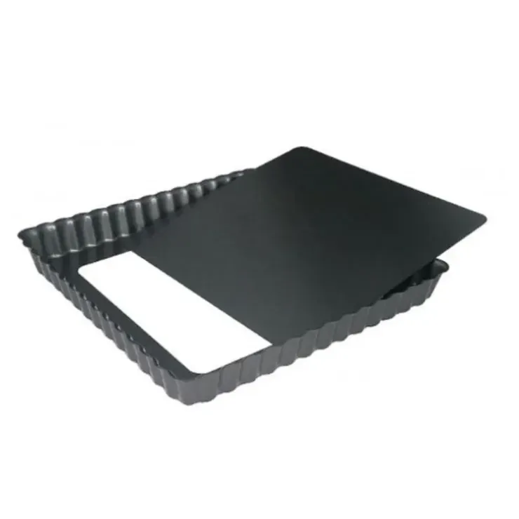Cerf Dellier Moule à tarte carré cannelé fond amovible Hot