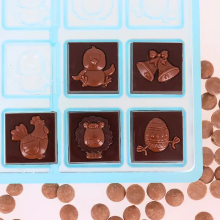 Cerf Dellier Moule carrés chocolat napolitains Pâques Discount