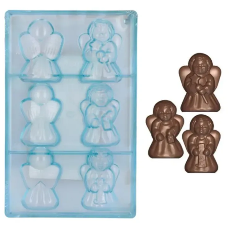 Cerf Dellier Moule chocolat 3 Anges assortis Patisdécor