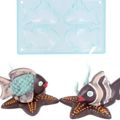 Cerf Dellier Moule chocolat 2 poissons tropicaux Outlet