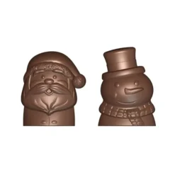 Cerf Dellier Moule chocolat bonhomme de neige et père Noël Clearance