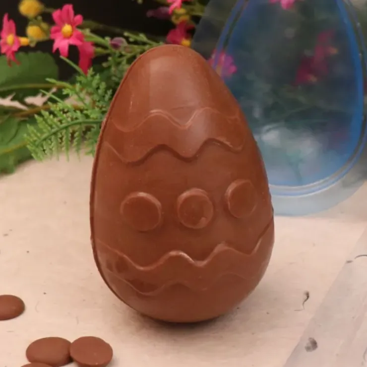 Cerf Dellier Moule chocolat en 3 parties œuf 3D à motif Clearance