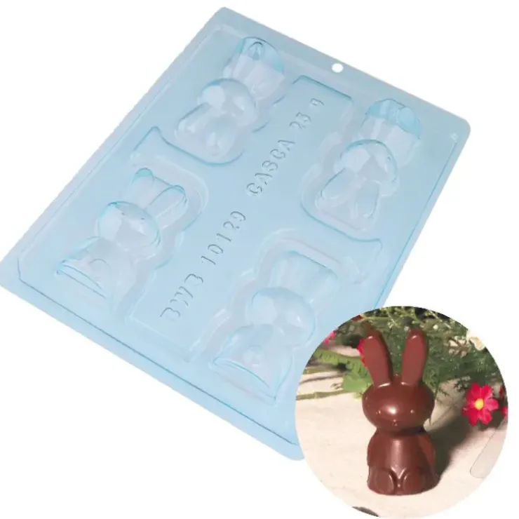 Cerf Dellier Moule chocolat en 3 parties Petits lapins