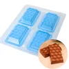 Cerf Dellier Moule chocolat en 3 parties 4 mini tablettes 3D Discount