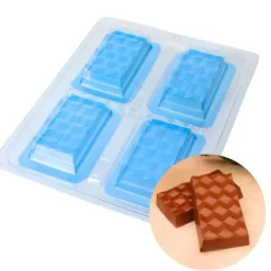 Cerf Dellier Moule chocolat en 3 parties 4 mini tablettes 3D Discount