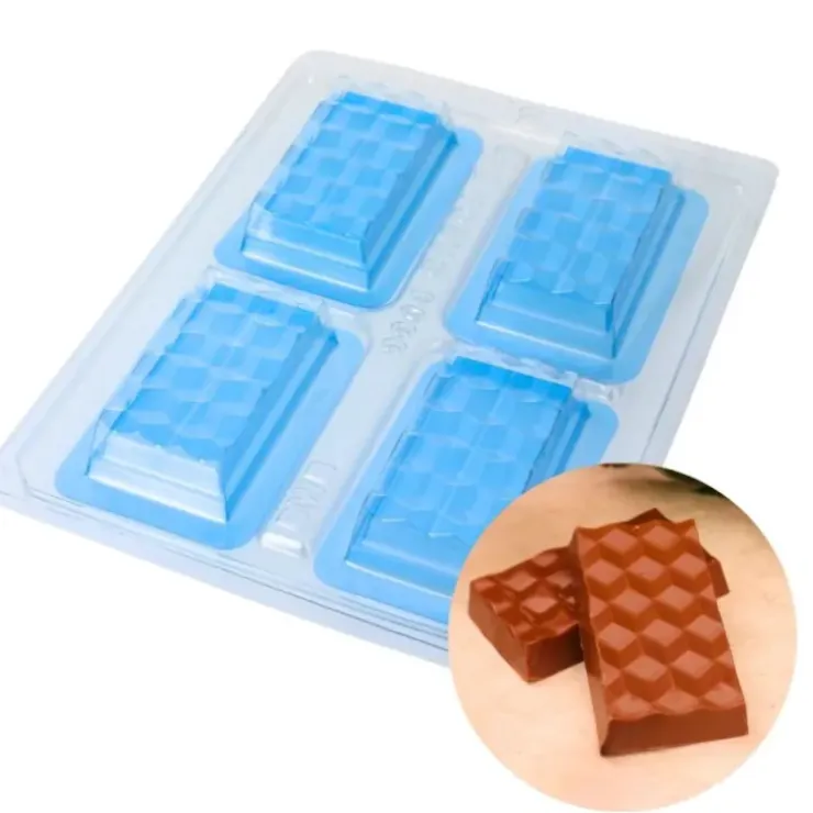 Cerf Dellier Moule chocolat en 3 parties 4 mini tablettes 3D Discount