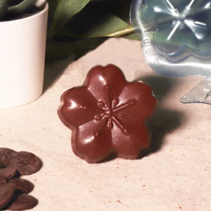 Cerf Dellier Moule chocolat en 3 parties fleurs de cerisier Discount