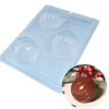 Cerf Dellier Moule chocolat en 3 parties Boules de Noël rayées Patisdécor Clearance