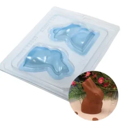Cerf Dellier Moule chocolat en 3 parties petit lapin 3D