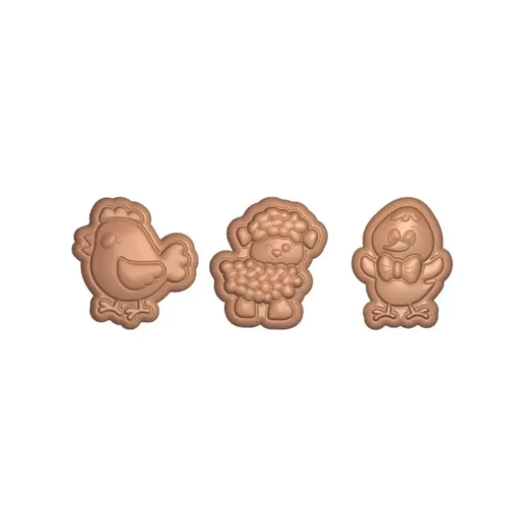 Cerf Dellier Moule chocolat formes de Pâques assorties Clearance