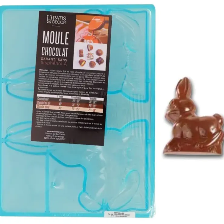 Cerf Dellier Moule chocolat lapin assis Best
