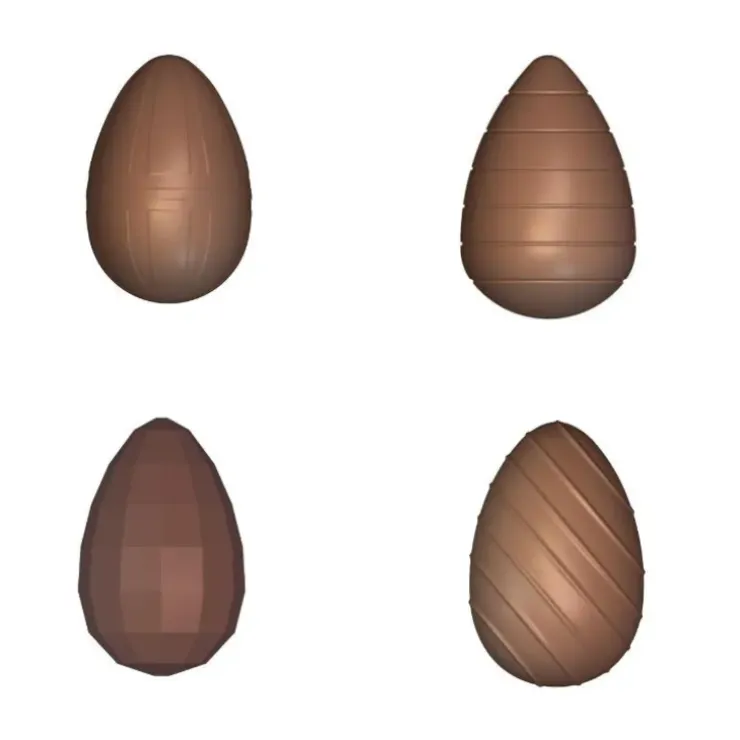 Cerf Dellier Moule chocolat oeuf strié 6,5 cm Patisdécor Sale