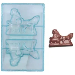 Cerf Dellier Moule chocolat Père Noël traineau Discount