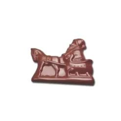 Cerf Dellier Moule chocolat Père Noël traineau Discount