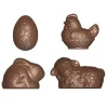 Cerf Dellier Moule friture en chocolat 4 sujets de Pâques