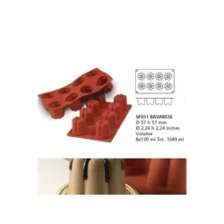 Cerf Dellier Moule silicone 8 bavarois 57x57 mm Best