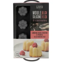 Cerf Dellier Moule Silicone 8 cannelés 5 cm New