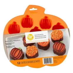 Cerf Dellier Moule silicone 12 citrouilles Halloween Wilton Hot