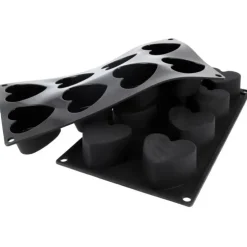Cerf Dellier Moule silicone 8 coeurs profonds Hot