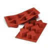 Cerf Dellier Moule silicone 6 coeurs profonds Hot