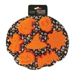 Cerf Dellier Moule Silicone 7 Empreintes Sujets d'Halloween - Ø 25,5 cm Discount