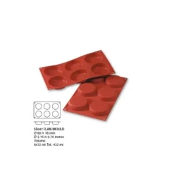 Cerf Dellier Moule silicone 6 flans 8 cm Online