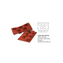 Cerf Dellier Moule silicone 5 grands muffins Ø81 mm Discount