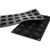 Cerf Dellier Moule silicone 18 mini demi-sphères 3,5 cm