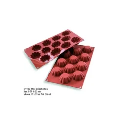 Cerf Dellier Moule silicone 12 mini-briochettes Hot