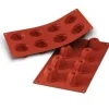 Cerf Dellier Moule silicone 8 petits Gugelhopfs 5,5 cm Hot