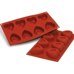 Cerf Dellier Moule silicone 8 savarins coeurs Clearance