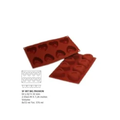 Cerf Dellier Moule silicone 8 savarins coeurs Clearance