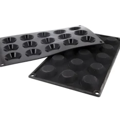 Cerf Dellier Moule silicone mini-tartelettes 15 x Ø 4,5 cm New