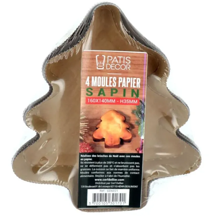 Cerf Dellier Moules de cuisson sapin (x4) Online