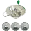 Cerf Dellier Moulins à légumes n°3 étamé avec 3 grilles 1,5, 2,5 et 4 mm New