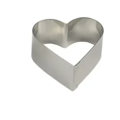 Cerf Dellier Nonnette coeur inox 65 x 30 mm