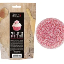 Cerf Dellier Paillettes comestibles roses 300 g Online