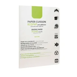 Cerf Dellier Papier de cuisson EcoPap anti-adhérent 40 x 30 cm (x 50 feuilles) Hot