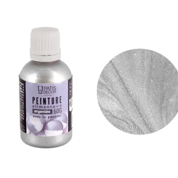 Cerf Dellier Peinture alimentaire argentée 63 g Clearance