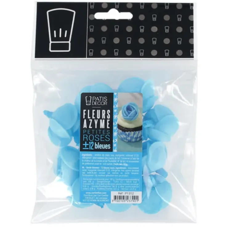 Cerf Dellier Petite rose bleue en azyme (x12) Hot