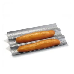 Cerf Dellier Plaque à baguettes antiadhésive perforée 3 baguettes Online